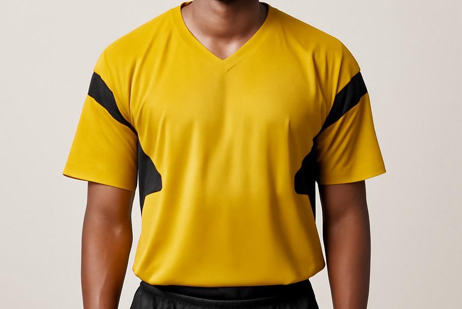 Yellow V-Neck Performance Jersey