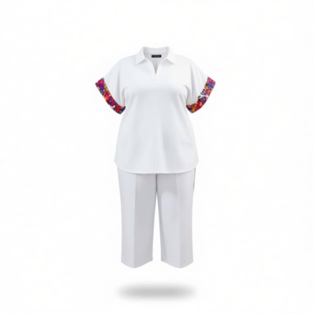 White Elegance Accent Co-ord Set