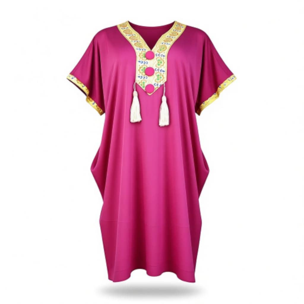 Magenta Heritage Embroidered Kaftan