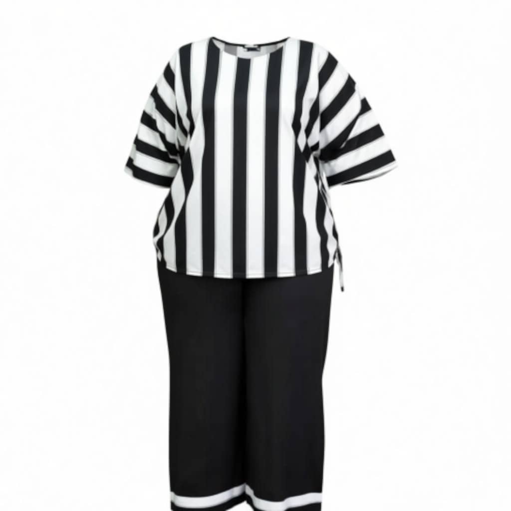 Monochrome Stripe Statement Set