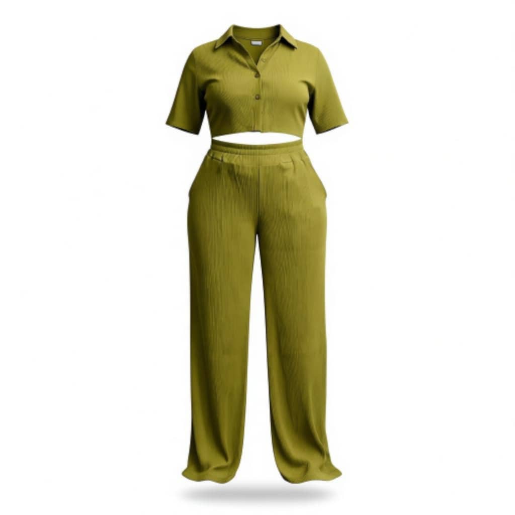 Olive Chic Cutout Co-ord Set
