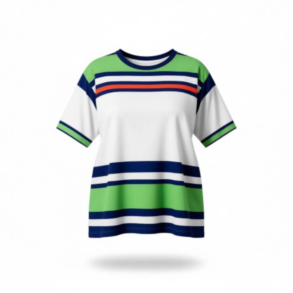 Retro Stripe Colorblock Tee